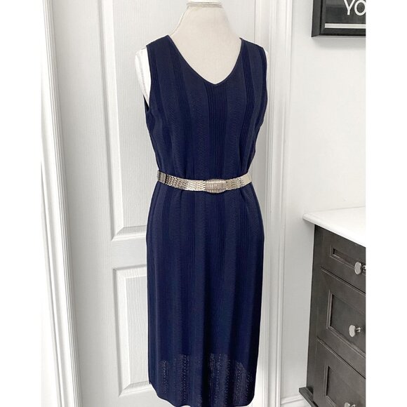 Carlisle New York - Soft Sleeveless Knit Dress with Slit - Picture 1 of 13